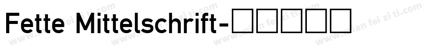 Fette Mittelschrift字体转换